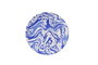 Hermia Juego de Platos para Postre Blue Wave, 6 Unidades, Porcelana Azul y Blanco, 19.3 x 19.3 x 2 cm